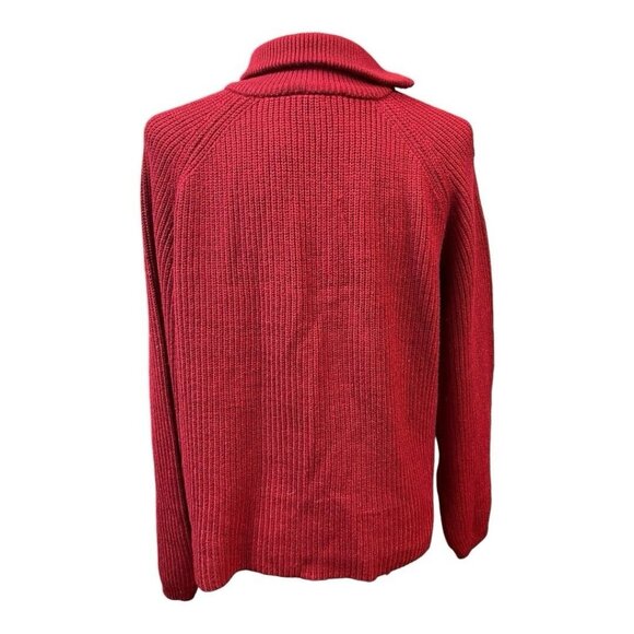 RD Style Oversized Sweater Womens Quarter Zip Mock Neck~Size XS~Red NWOT L10 19 - Picture 7 of 12